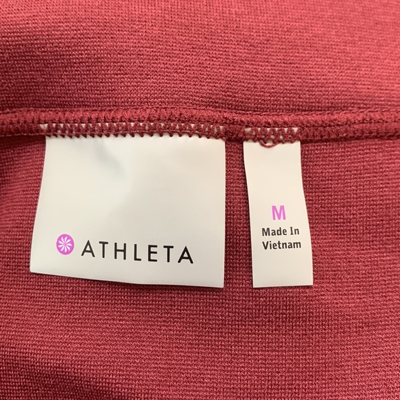 ATHLETA deep red maroon burgundy sport skirt striped solid casual stretchy sz M - Picture 9 of 17
